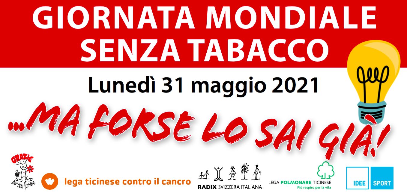 Giornata Mondiale senza tabacco 2021 ... Ma forse lo sai già?