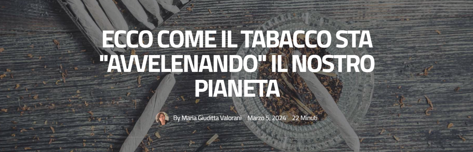 Ecco come il tabacco sta avvelenando il nostro pianeta